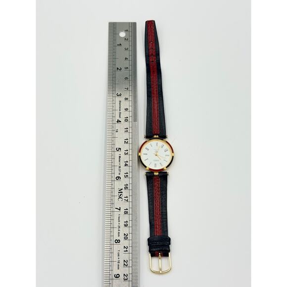 Vintage GUCCI #3228 Unisex Quartz Gold Enamel Wrist Watch NEW BATTERY main image 10